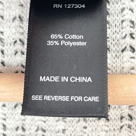 Ali Miles Cowl Neck Textured Sweater Womens PM Fringe Accents Soft Chic Modern - Picture 7 of 11